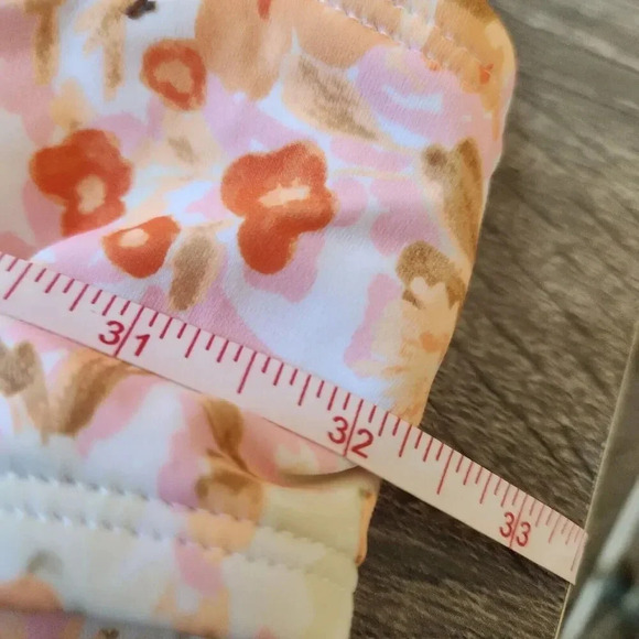 KONA SOL Women's Swim Suit‎ Adjustable Strap Orange Pink Flowers SZ 24W Modest - Picture 9 of 14